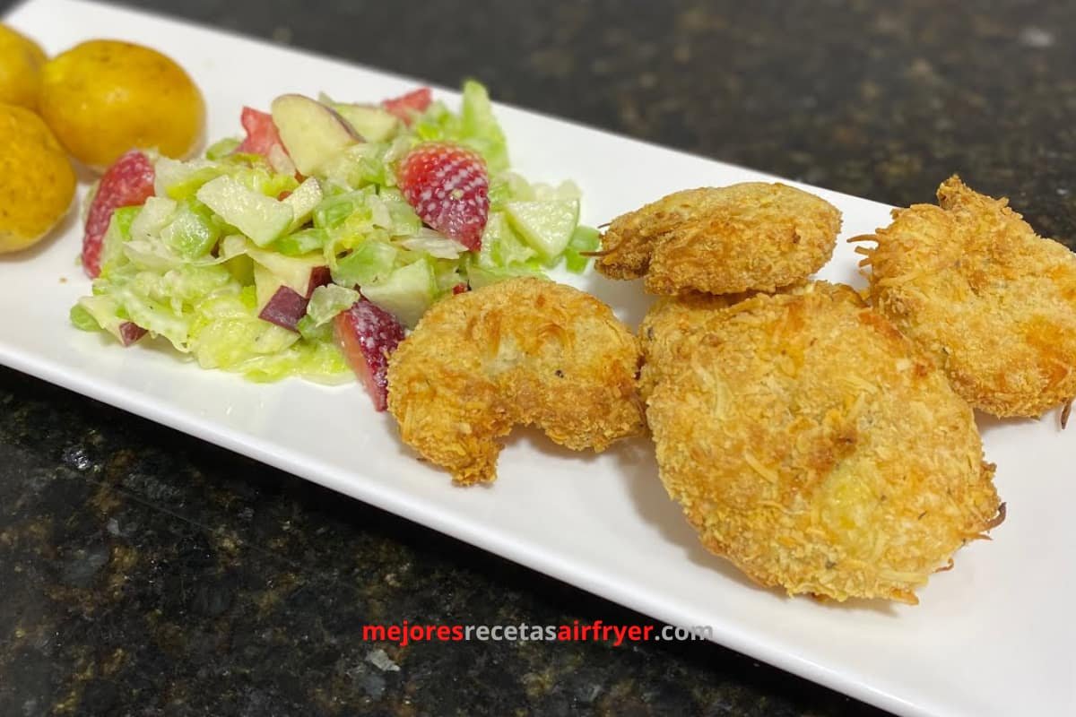 Langostinos Apanados en la Freidora de Aire