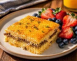 Lasaña con salchichas y bechamel un desayuno irresistible