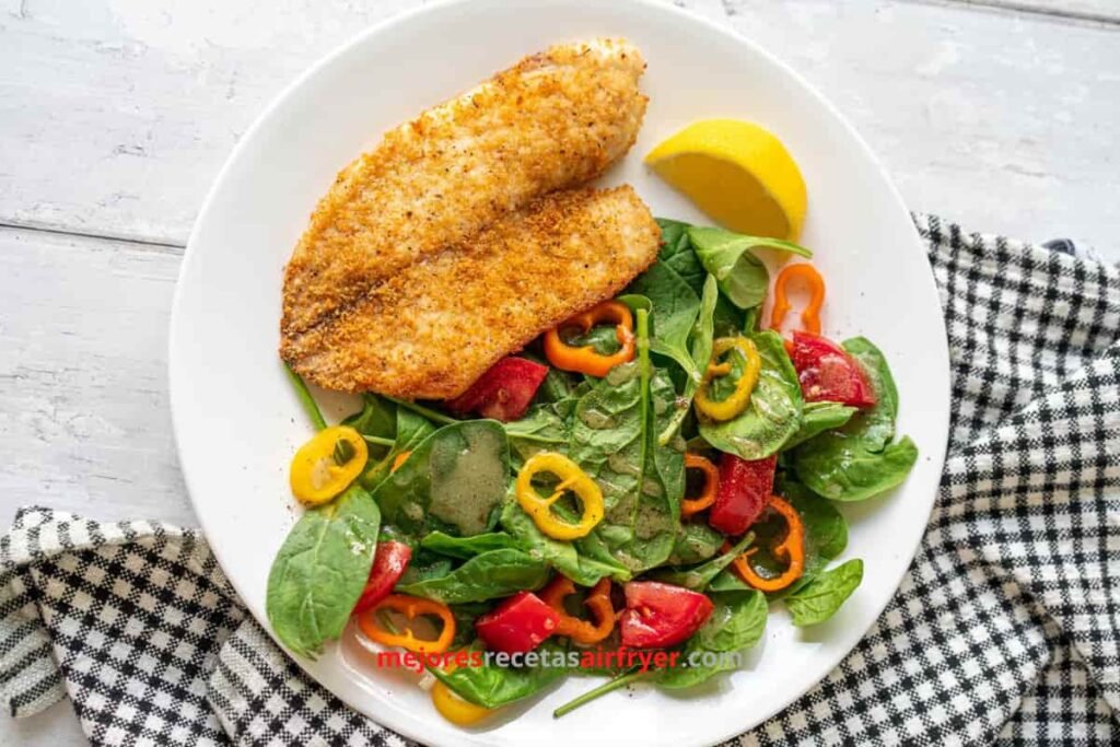 Milanesa de Tilapia Apanada en la Freidora de Aire