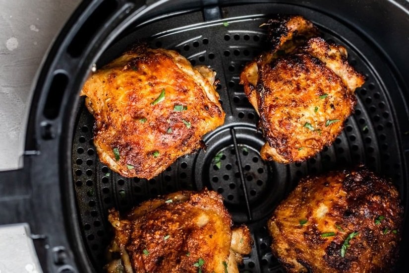 Muslos de pollo en freidora de aire