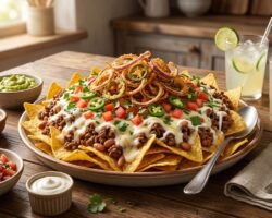 Nachos con carne molida estilo suroeste