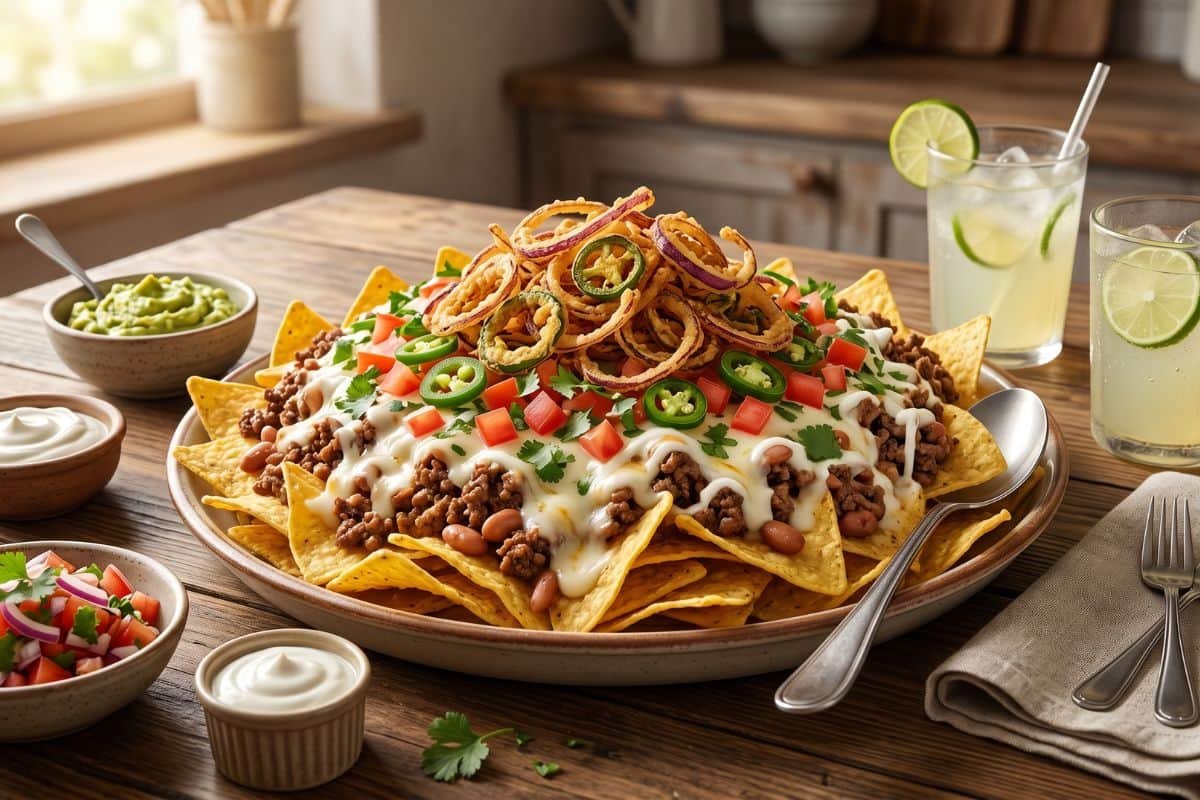 Nachos con carne molida estilo suroeste