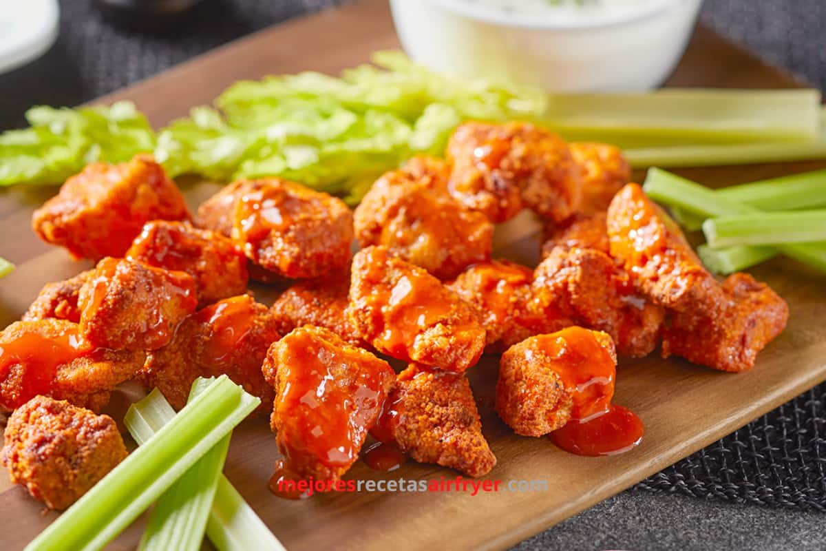 Nuggets de Pollo al Búfalo en la Freidora de Aire