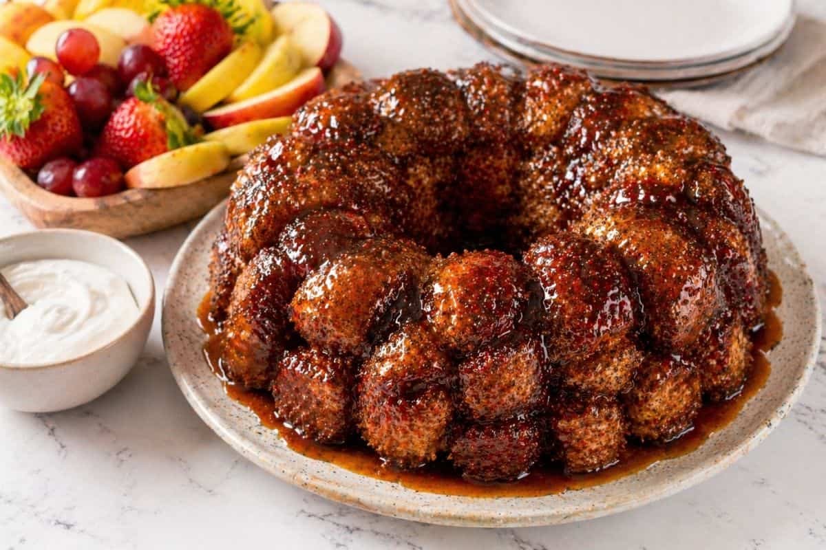 Pan de mono con especias de calabaza caramelizado