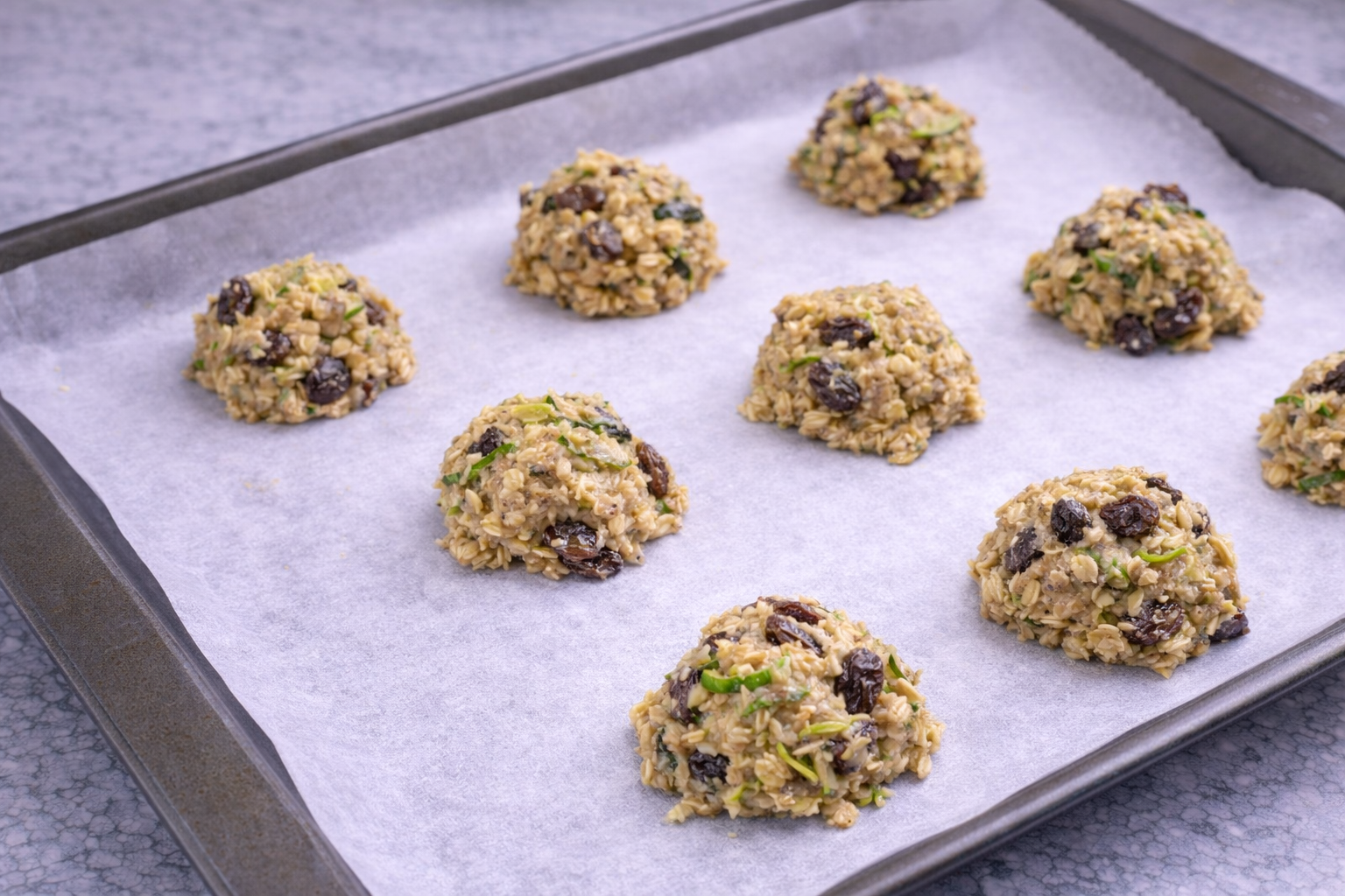 Paso a paso galletas de avena con pasas y calabacín6