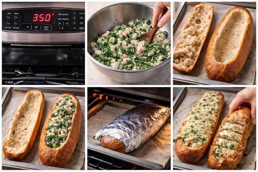 Paso a paso para un pan relleno perfecto y bien gratinado