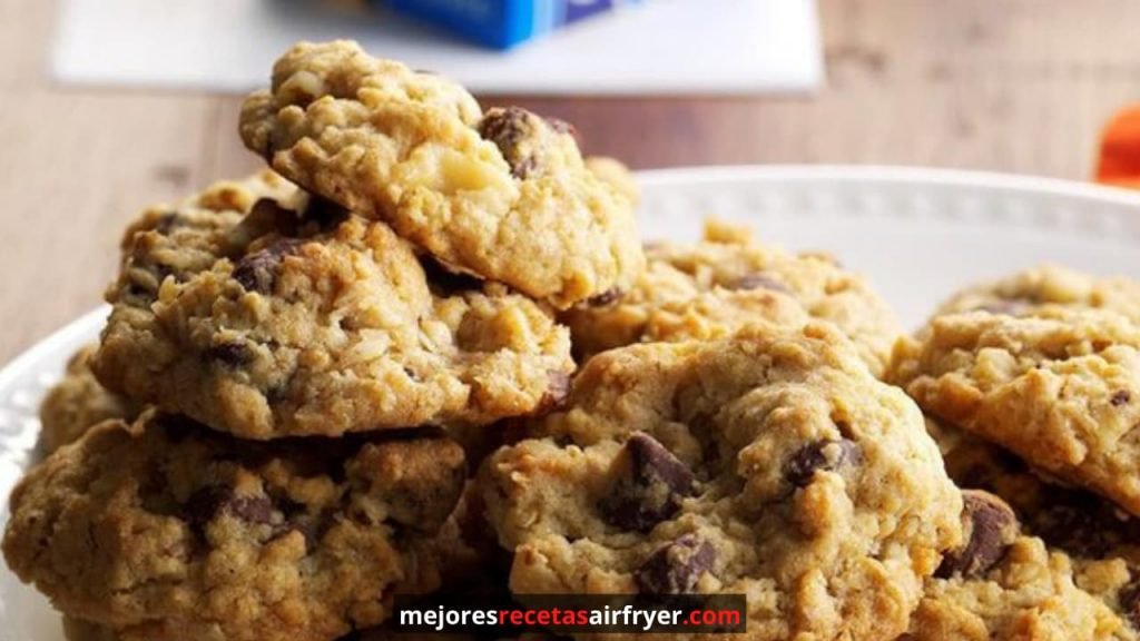 Receta de Galletas de avena con chispas de chocolate con la Air-Fryer 2 Pasos de la receta Galletas de avena con chispas de chocolate