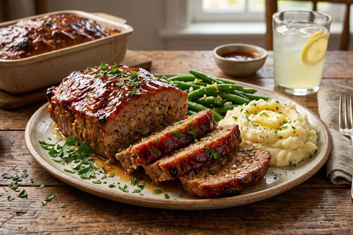 Pastel de carne glaseado al horno