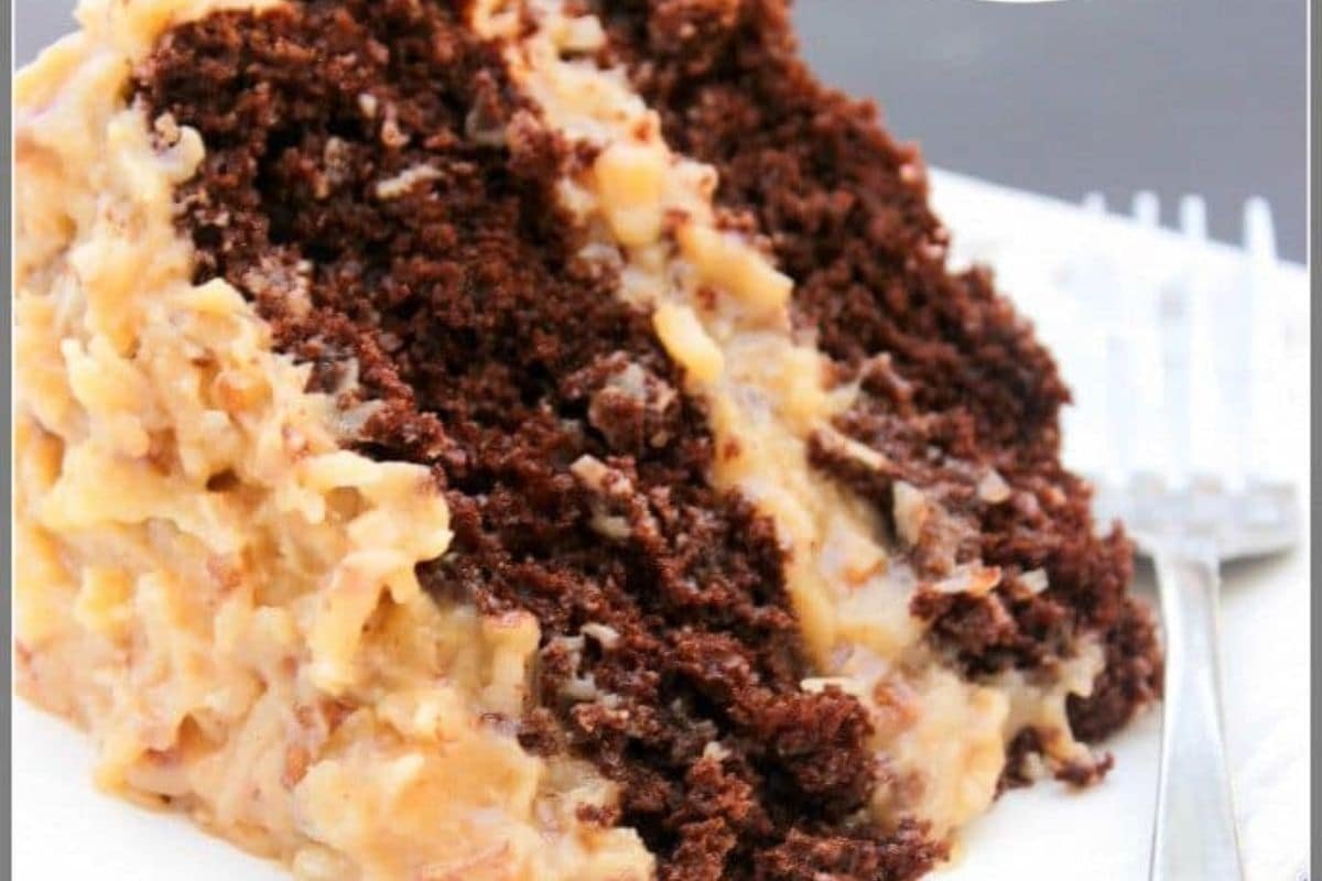 Pastel de chocolate alemán casero y delicioso