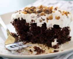 Pastel de chocolate con caramelo irresistible y cremoso