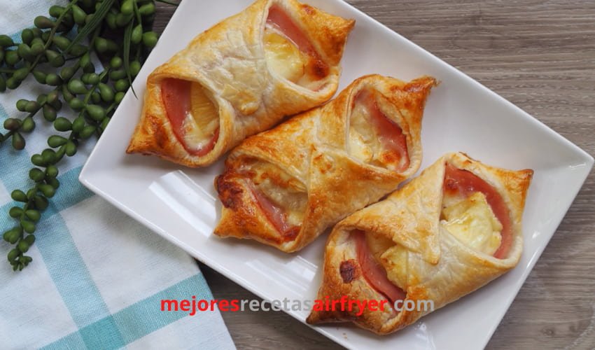 Pasteles de Hojaldre con Jamón y Queso en la Freidora de Aire