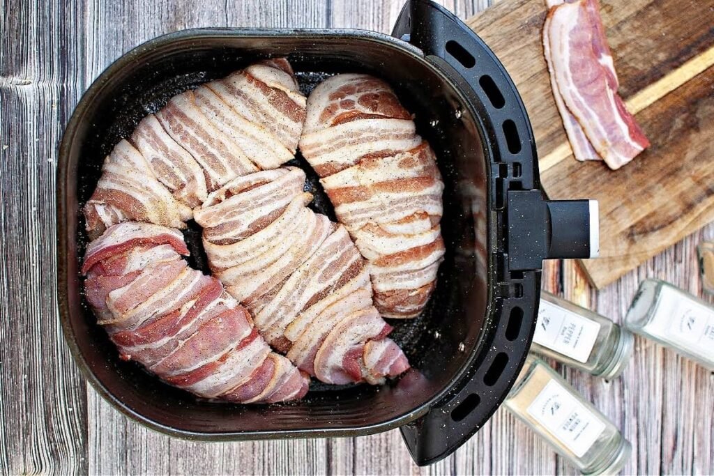 Pechugas de pollo rellenas envueltas en tocino en airfryer 6 Pechugas de pollo rellenas envueltas en tocino10