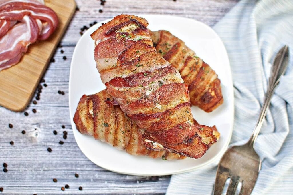 Pechugas de pollo rellenas envueltas en tocino en airfryer 8 Pechugas de pollo rellenas envueltas en tocino14