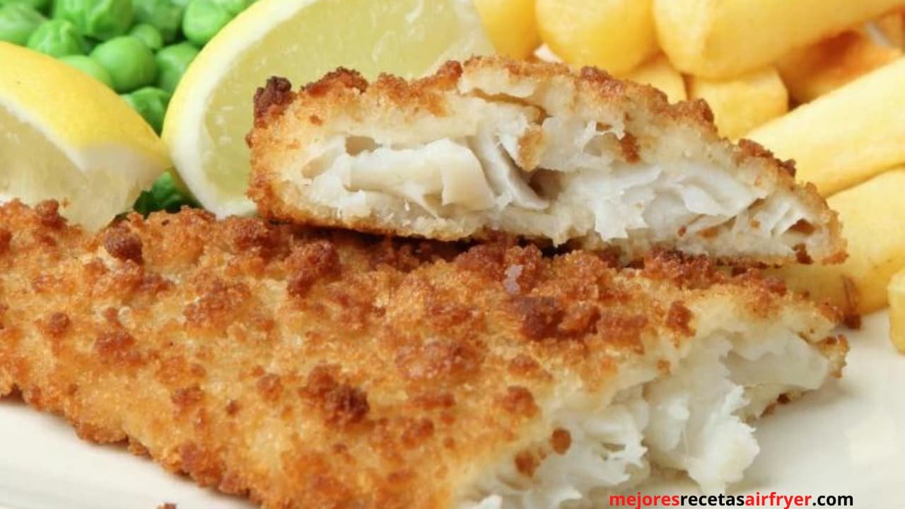 Pescado y Papas fritas para preparar en la freidora de aire