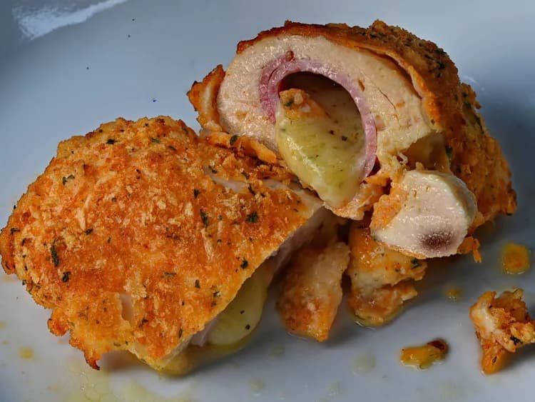 Pollo al Cordon Bleu con Freidora de aire 2 Pollo al Cordon Bleu air fryer