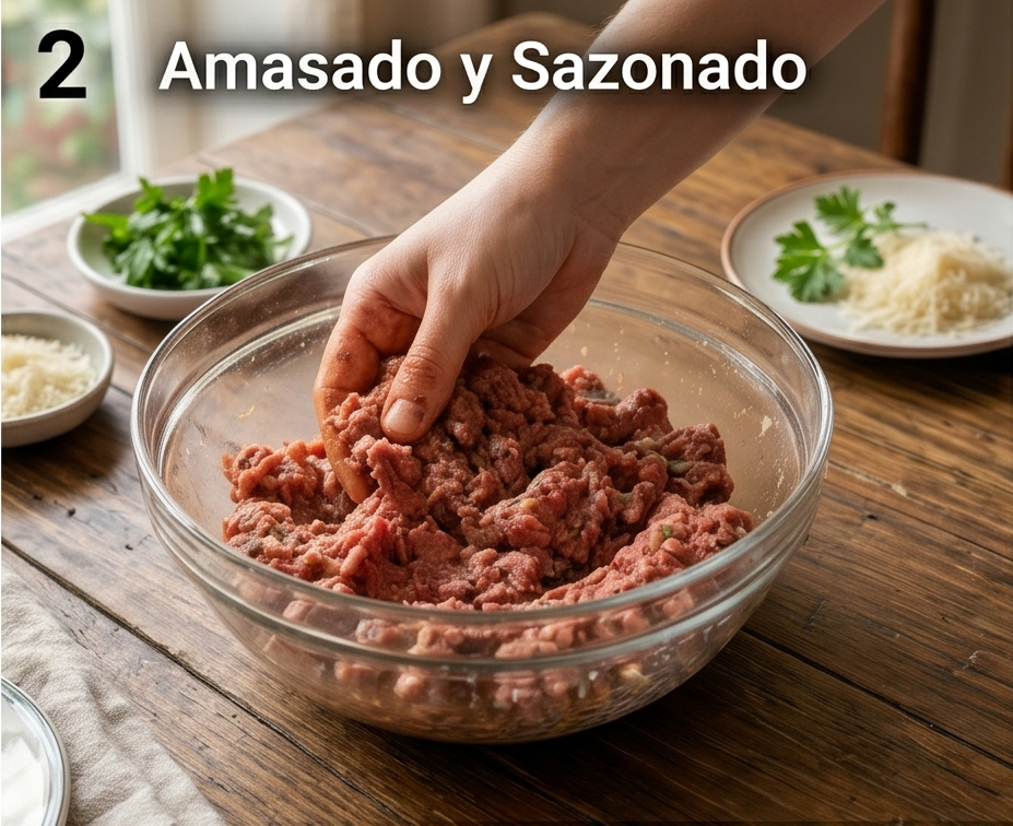 Preparación de las albóndigas italianas paso a paso4