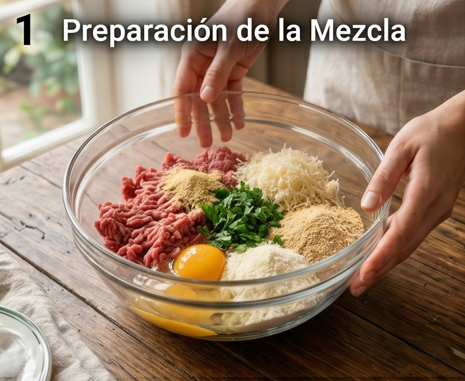 Preparación de las albóndigas italianas paso a paso5