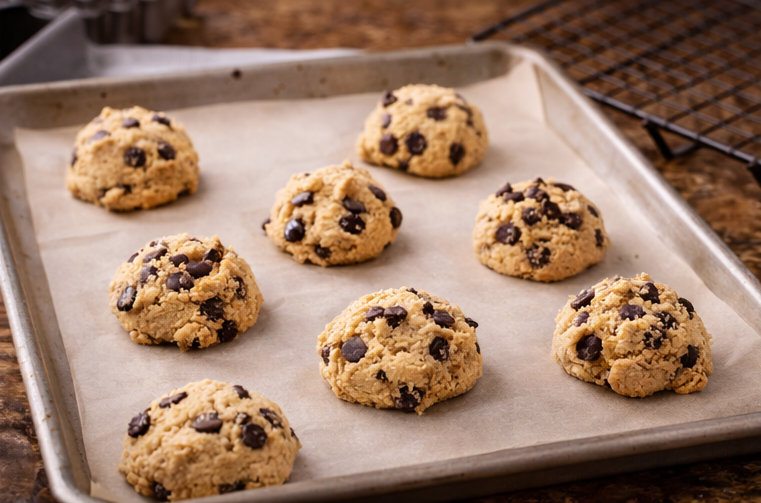 Preparación de las galletas con chispas de chocolate3