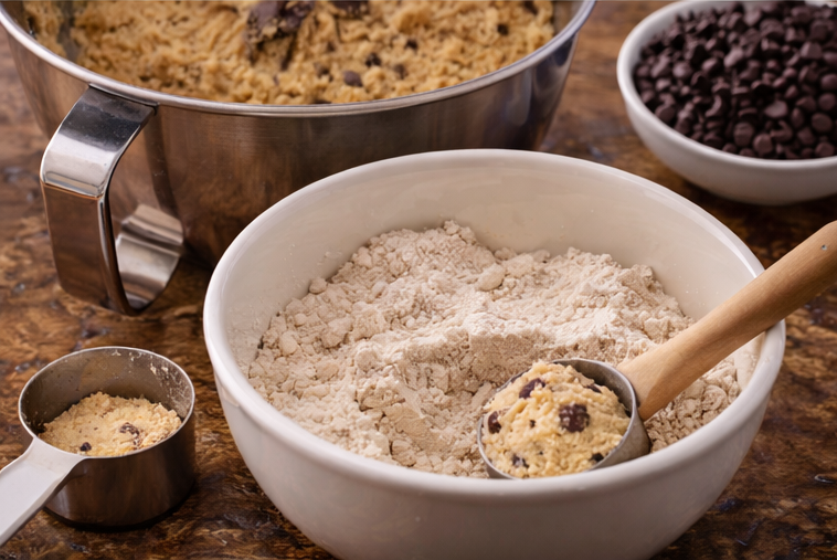 Preparación de las galletas con chispas de chocolate4
