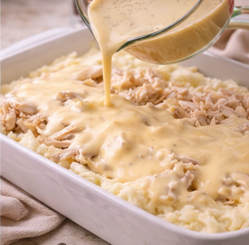 Preparación paso a paso cazuela cremosa de pollo1