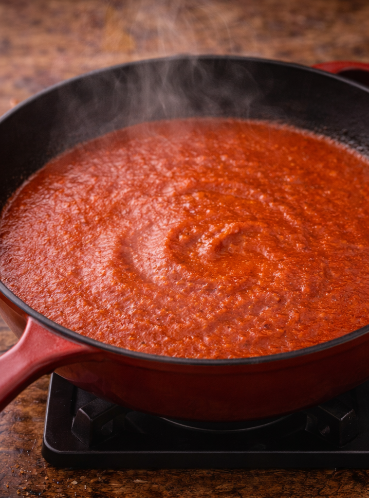 Preparación paso a paso de la salsa de chile rojo1