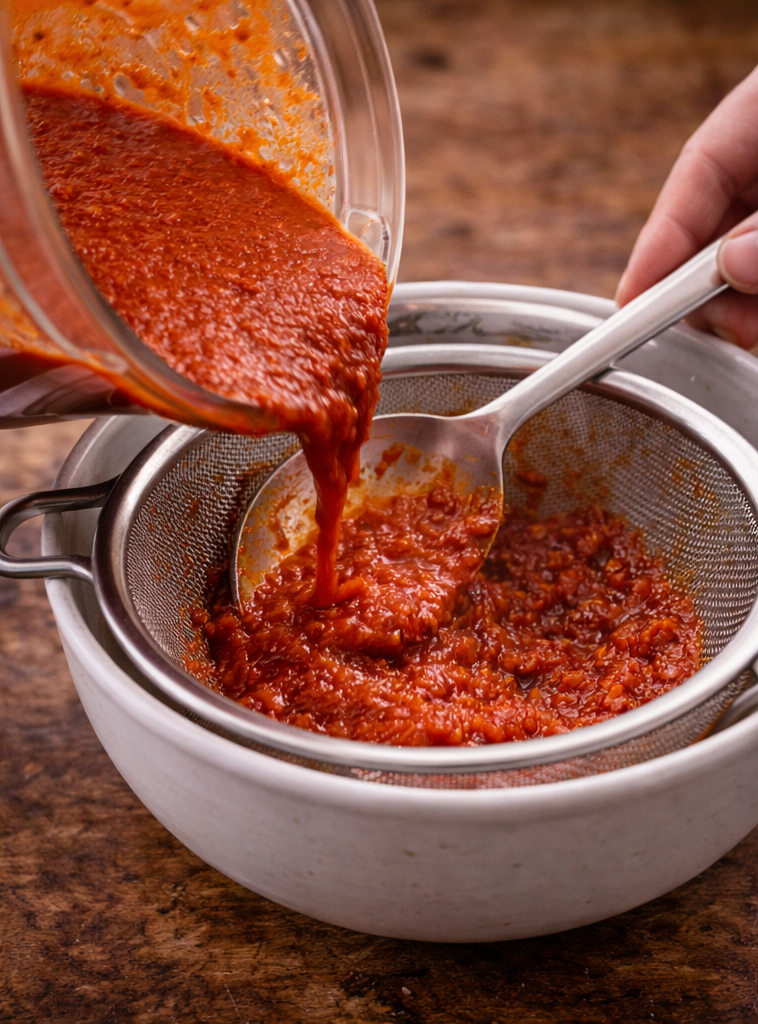 Preparación paso a paso de la salsa de chile rojo2