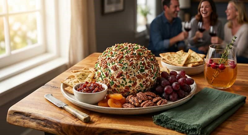 Bola de queso clásica con nueces crujientes 3 Qué servir junto a esta bola de queso