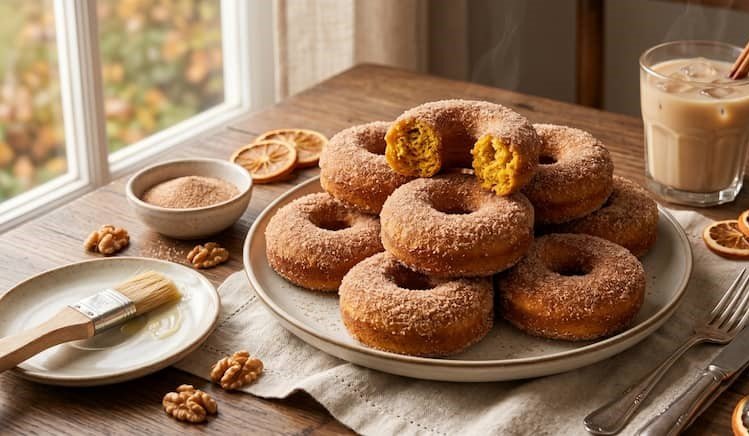 Qué servir junto a estas donas de calabaza