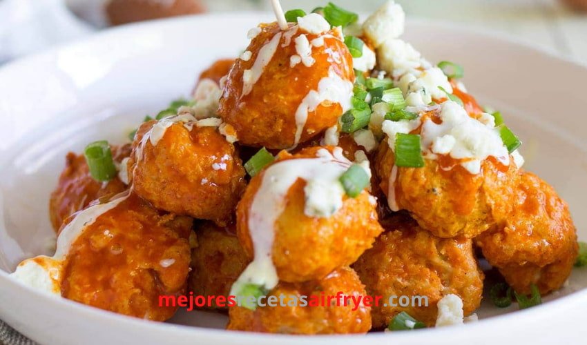 Receta Albóndigas de Pollo en salsa de Búfalo en Air Fryer