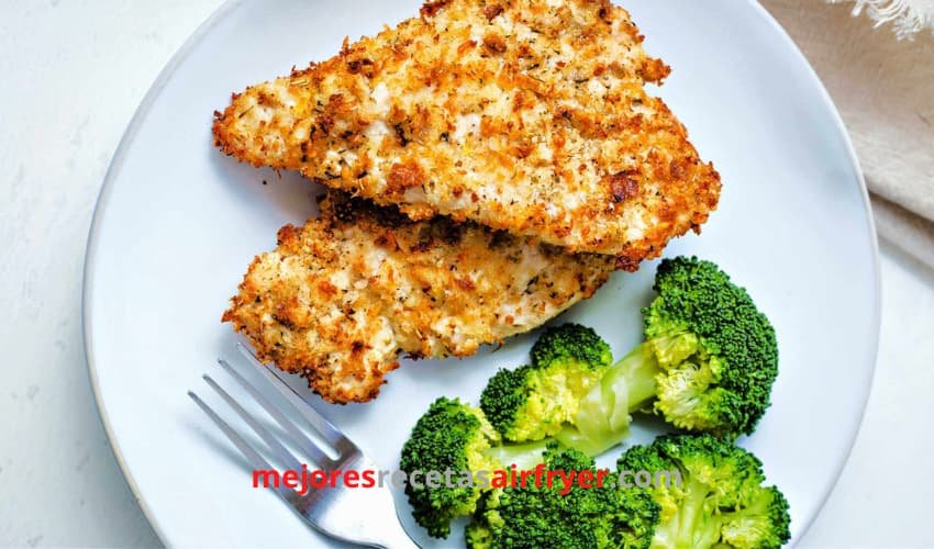 Receta Milanesas de Pollo Apanadas en la Freidora de Aire