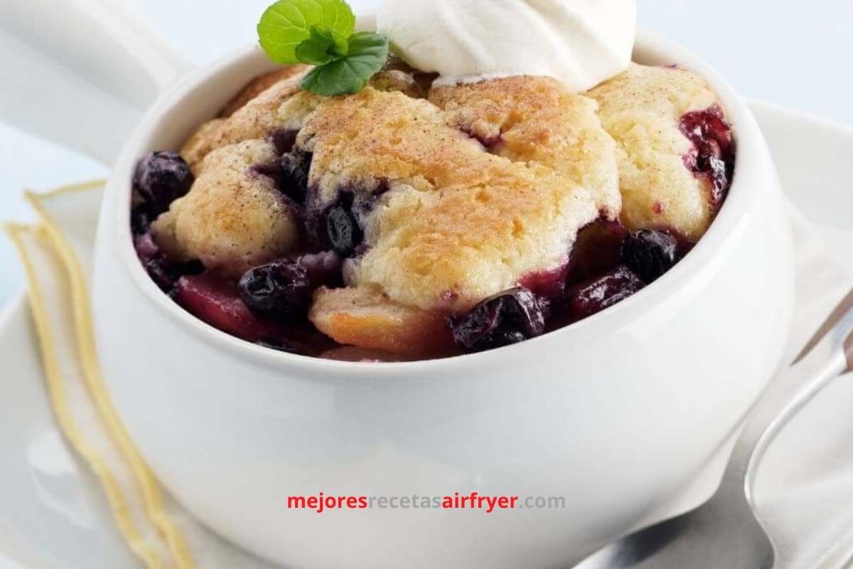 Receta Crumble de Arándanos en la Freidora de Aire