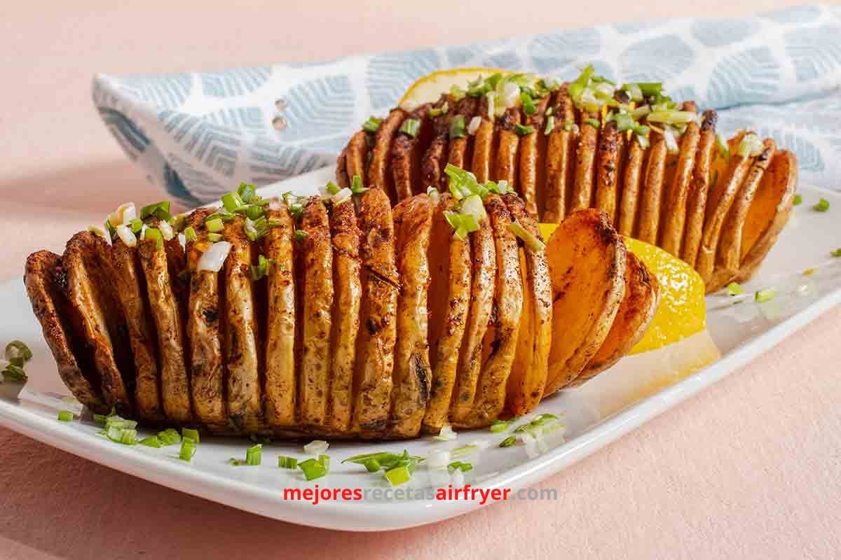 Receta de Patatas Hasselback en la Freidora de Aire