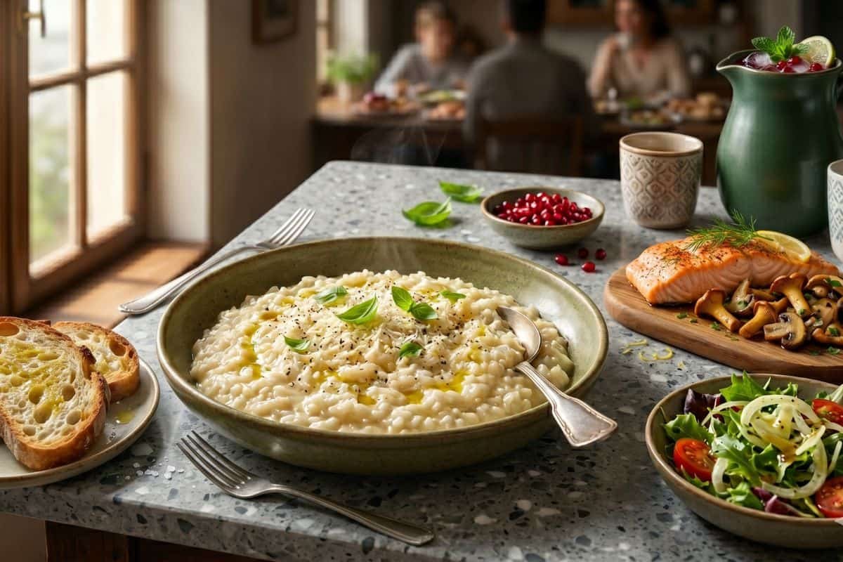 Risotto de tres quesos cremoso y fácil en 30 minutos