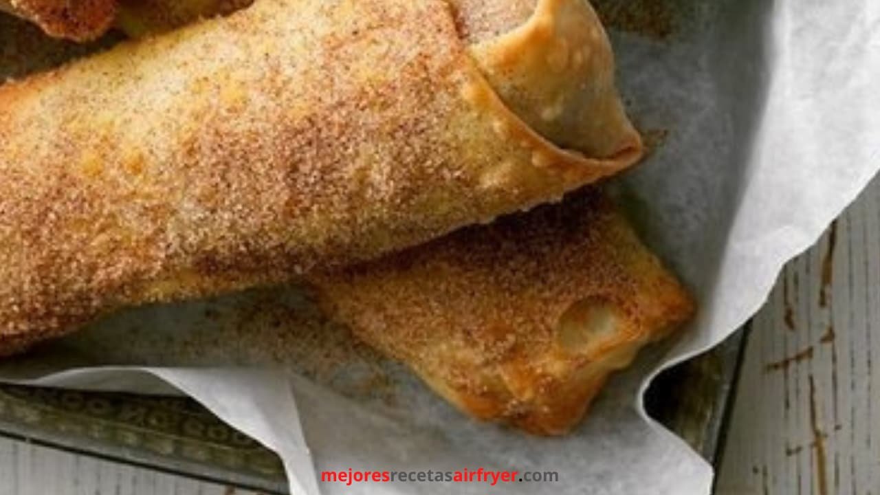 Rollos de huevo con tarta de manzana Air-Fryer