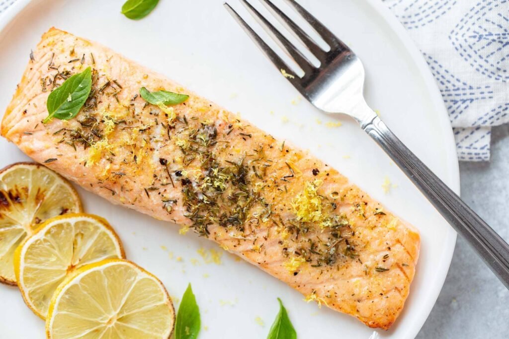 Salmón con limón y ajo en airfryer 6 Salmón con limón y ajo4
