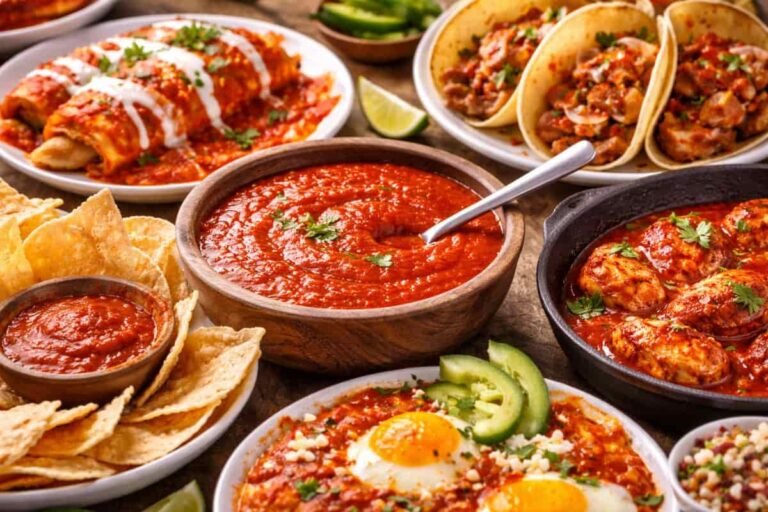 Salsa de chile rojo tradicional mexicana ¡Fácil y rápida!