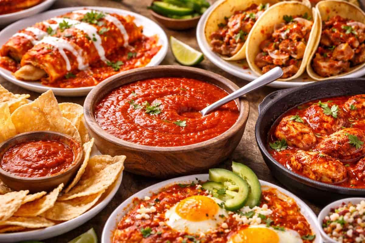 Salsa de chile rojo tradicional mexicana ¡Fácil y rápida!