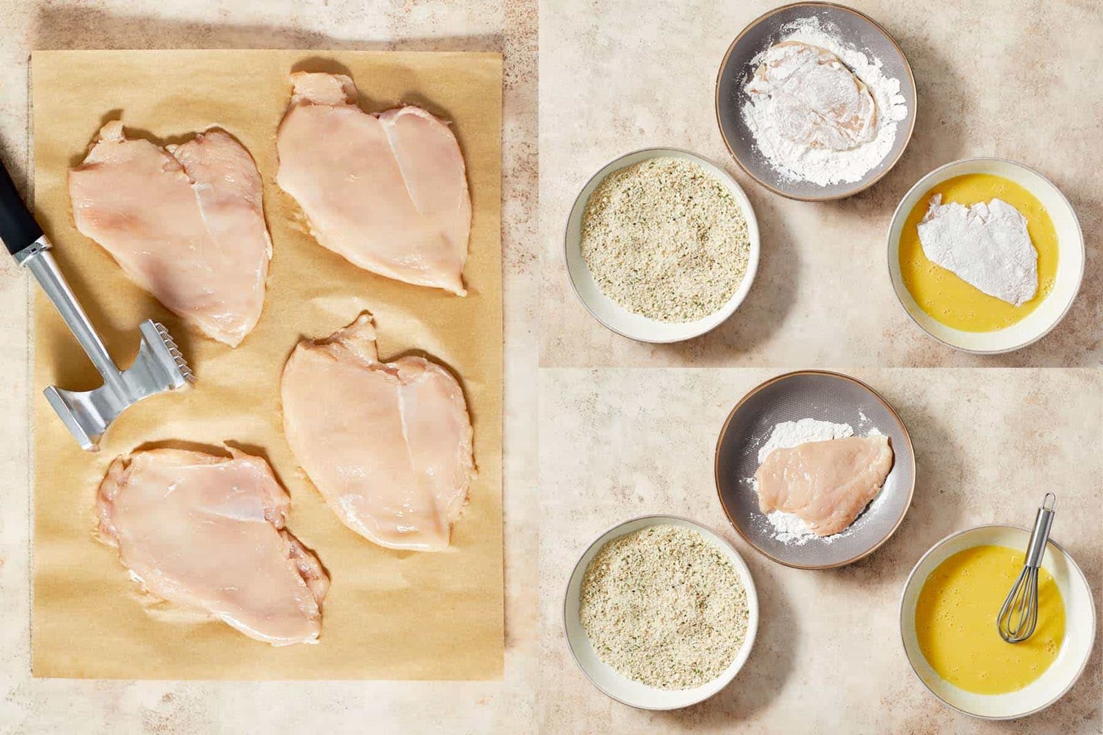 Schnitzel de muslo de pollo en airfryer 4 Schnitzel de muslo de pollo4