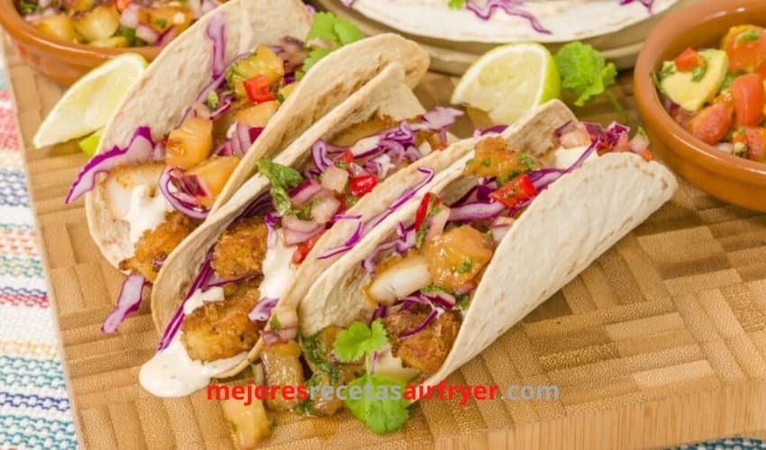Tacos de Pescado en una Freidora de Aire 2 Tacos de Pescado