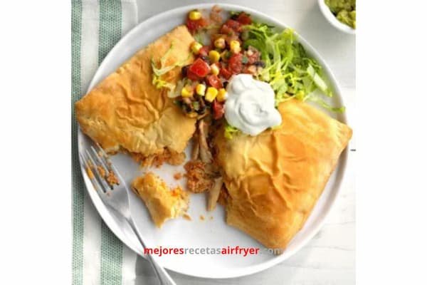 Tacos de Pollo al estilo Sandwich con AirFryer 2 Tacos de Pollo al estilo Sandwich