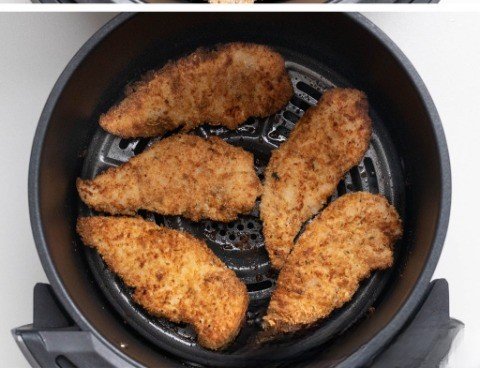 Tiras de pollo con hojuelas de maíz en freidora de aire 9 Tiras de pollo con hojuelas de maíz2