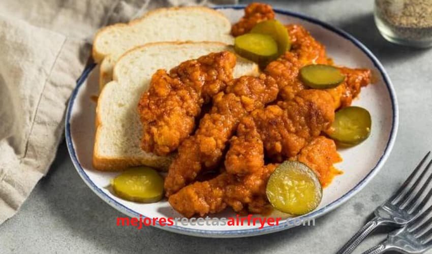 Trocitos de Pollo Nashville sin gluten en Air Fryer 2 Trozitos de Pollo Nashville sin gluten