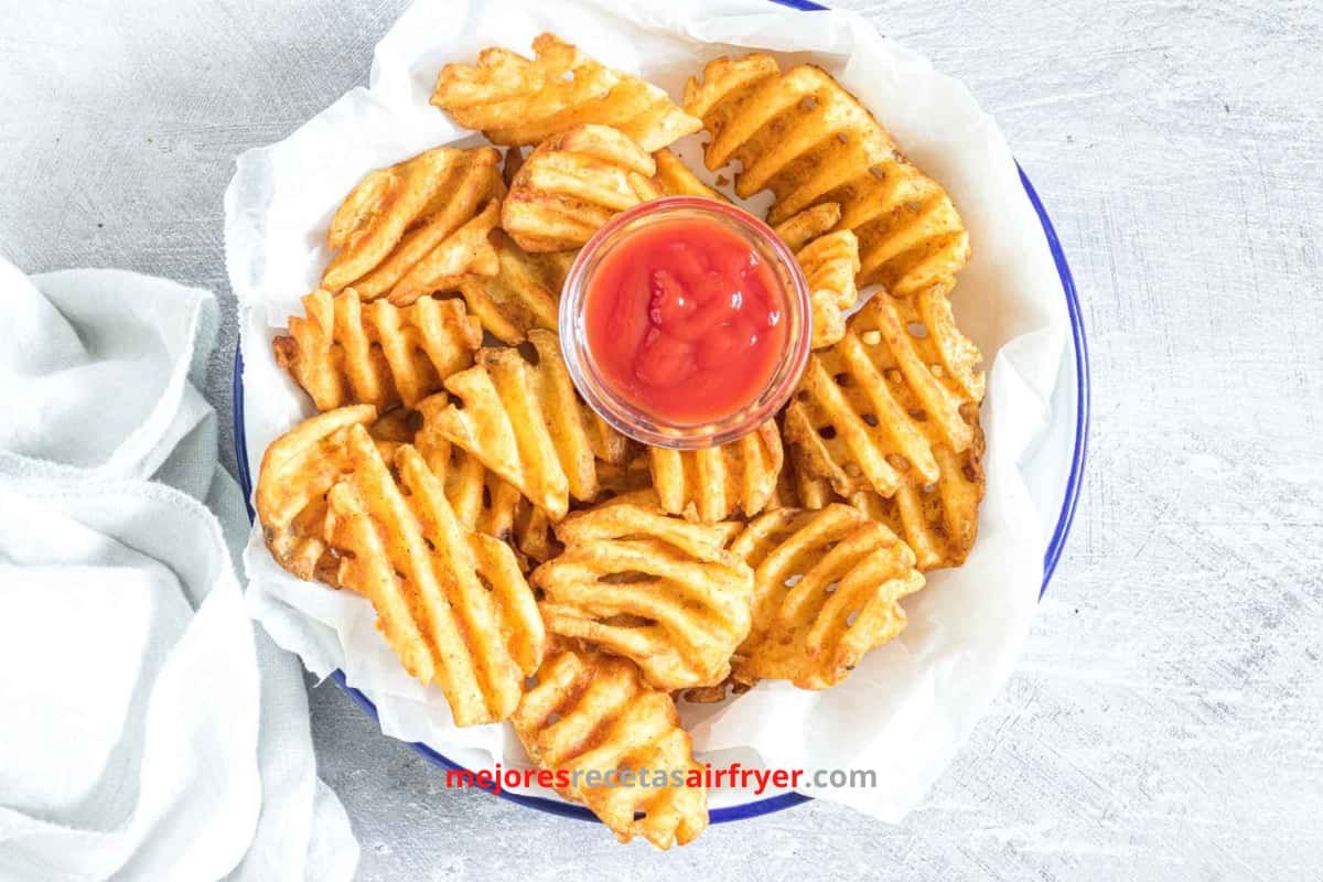 Waffle Fries Congelados en la Freidora de Aire