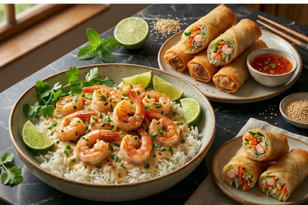portada receta Camarones en salsa de coco y lima