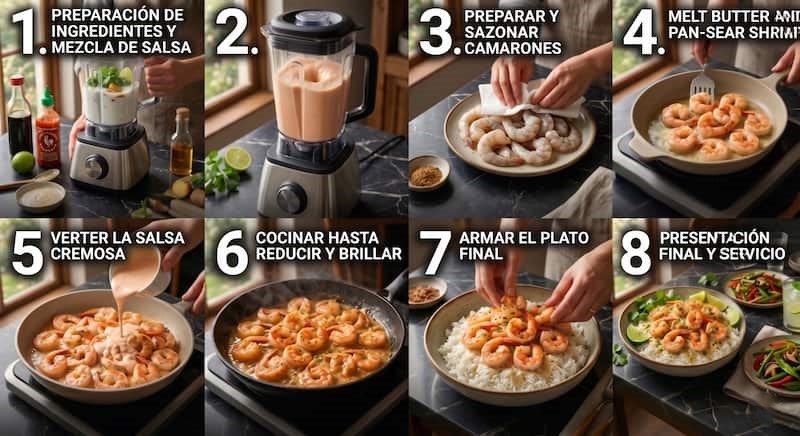 receta Cómo preparar camarones con coco y lima paso a paso