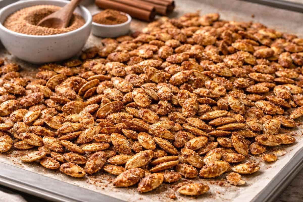 receta de Semillas de calabaza con azúcar y canela al horno