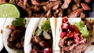 Tacos de Bistec con Freidora de aire 4 Tacos de Bistec con Freidora de aire