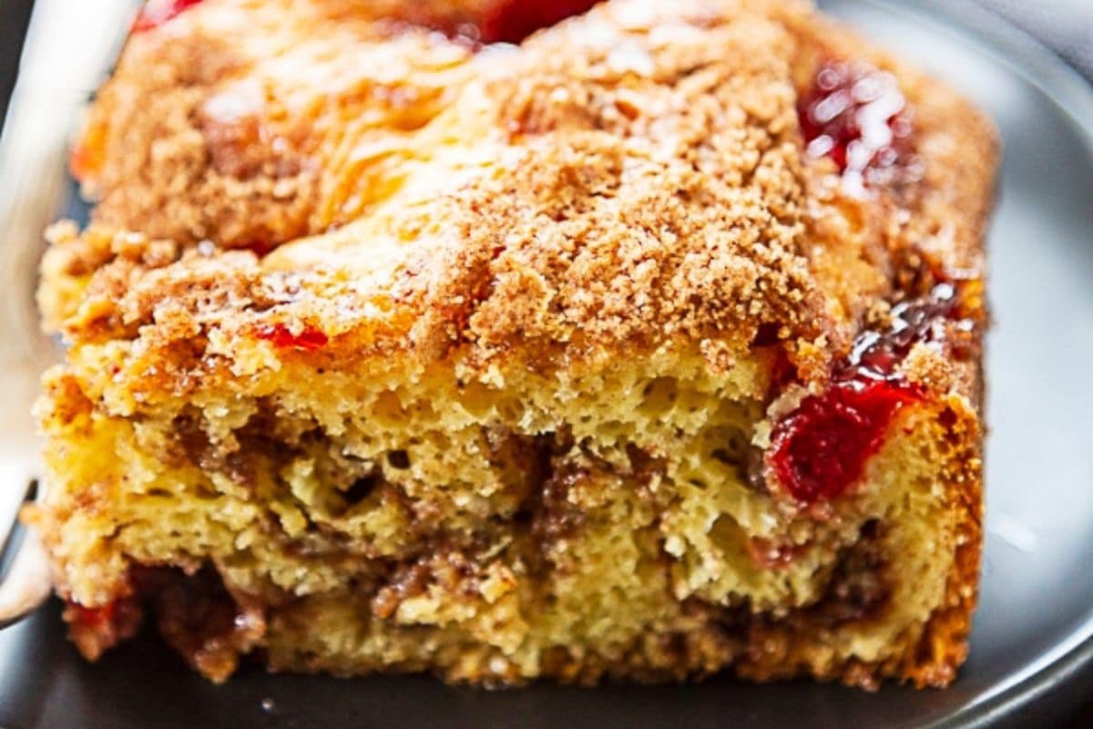 torta de café y cereza